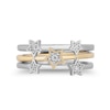 Thumbnail Image 3 of Enchanted Disney Tinker Bell 1/10 CT. T.W. Diamond Star Three Piece Stackable Band Set in Sterling Silver and 10K Gold
