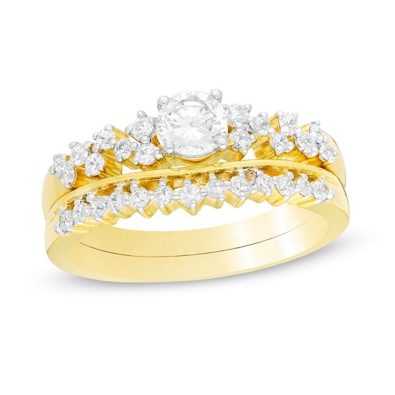 5/8 CT. T.w. Diamond Scatter Bridal Set in 10K Gold