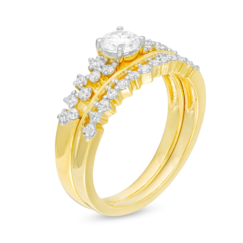 5/8 CT. T.W. Diamond Scatter Bridal Set in 10K Gold