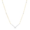 Thumbnail Image 0 of 1/10 CT. T.W. Diamond Chevron Necklace in 10K Two-Tone Gold