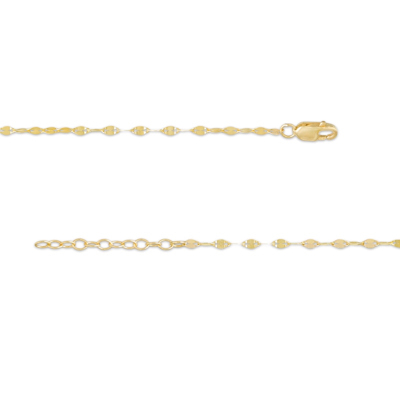 1/10 CT. T.W. Diamond Chevron Necklace in 10K Two-Tone Gold