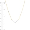 Thumbnail Image 3 of 1/10 CT. T.W. Diamond Chevron Necklace in 10K Two-Tone Gold