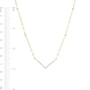 Thumbnail Image 4 of 1/10 CT. T.W. Diamond Chevron Necklace in 10K Two-Tone Gold