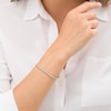 Thumbnail Image 2 of 1 CT. T.W. Diamond Square Tennis Bracelet in 10K White Gold