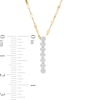 Thumbnail Image 3 of 1/6 CT. T.W. Composite Diamond Seven Stone Linear Stick Pendant in 10K Gold