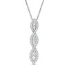 Thumbnail Image 1 of 1/4 CT. T.W. Diamond Duos Cascading Pendant in 10K White Gold