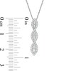 Thumbnail Image 3 of 1/4 CT. T.W. Diamond Duos Cascading Pendant in 10K White Gold