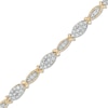 Thumbnail Image 1 of 1 CT. T.W. Diamond Marquise Line Bracelet in 10K Gold - 7.25"