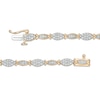 Thumbnail Image 3 of 1 CT. T.W. Diamond Marquise Line Bracelet in 10K Gold - 7.25"