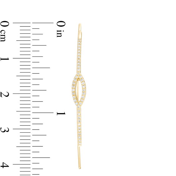 1/4 CT. T.w. Diamond Marquise Threader Earrings in 10K Gold
