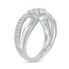 Thumbnail Image 3 of 1/2 CT. T.W. Diamond Multi-Row Overlay Ring in 10K White Gold
