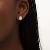 Thumbnail Image 2 of 1/2 CT. T.W. Multi-Diamond Flower Frame Stud Earrings in 10K Two-Tone Gold