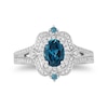 Collector's Edition Enchanted Disney Cinderella 70th Anniversary Topaz and 1/4 CT. T.W. Diamond Ring in 14K White Gold