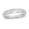 Thumbnail Image 1 of Vera Wang Men's 1/4 CT. T.W. Diamond Grooved Wedding Band in 14K White Gold