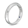 Thumbnail Image 3 of Vera Wang Men's 1/4 CT. T.W. Diamond Grooved Wedding Band in 14K White Gold