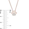 Thumbnail Image 2 of Diamond Accent Heart Paw Print Necklace in 10K Rose Gold