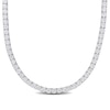 4.0mm Lab-Created White Sapphire Tennis Necklace in Sterling Silver - 17"