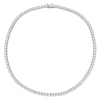 4.0mm Lab-Created White Sapphire Tennis Necklace in Sterling Silver - 17"
