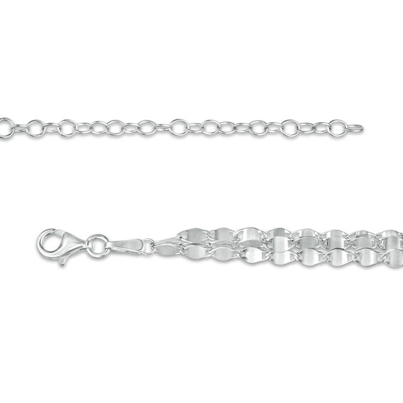 2.7mm Multi-Strand Valentino Chain Choker Necklace in 14K White Gold - 17" 2.7mm Multi-Strand Valentino Chain Choker Necklace in 14K White Gold - 17"