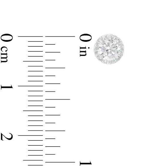 3/4 CT. T.w. Diamond Solitaire Stud Earrings in 10K White Gold