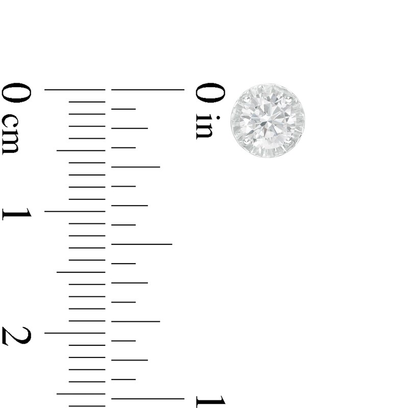 3/4 CT. T.W. Diamond Solitaire Stud Earrings in 10K White Gold