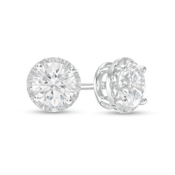 1 CT. T.w. Diamond Miracle Solitaire Stud Earrings in 10K White Gold