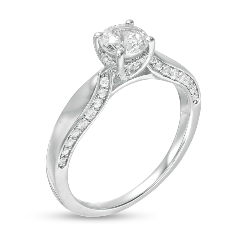 Main Image 3 of 1 CT. T.W. Diamond Engagement Ring in 14K White Gold (I/I2)