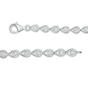 Thumbnail Image 2 of 1/10 CT. T.W. Diamond Teardrop Link Bracelet in Sterling Silver - 7.5"