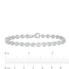 Thumbnail Image 3 of 1/10 CT. T.W. Diamond Teardrop Link Bracelet in Sterling Silver - 7.5"