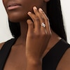 Thumbnail Image 2 of 1/3 CT. T.W. Composite Diamond Five Stone Bypass Ring in 10K White Gold