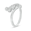 Thumbnail Image 3 of 1/3 CT. T.W. Composite Diamond Five Stone Bypass Ring in 10K White Gold