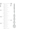 1/2 CT. T.W. Multi-Diamond Graduated Flower Dangle Drop Earrings in 10K White Gold