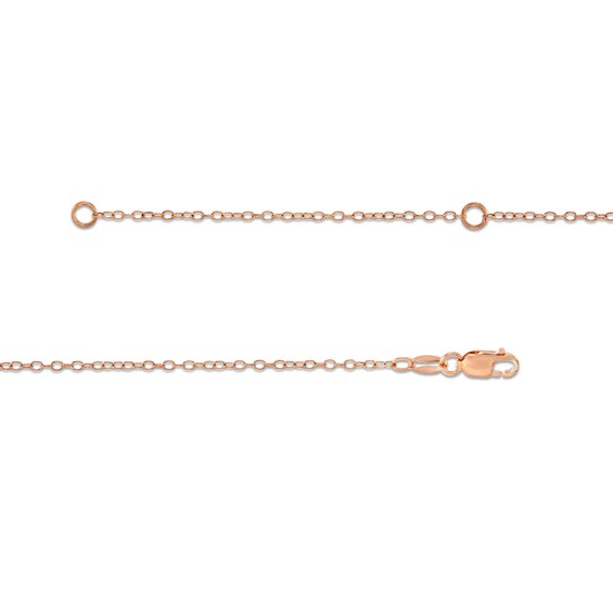 1/4 CT. T.w. Composite Diamond Flower Frame Pendant in 10K Rose Gold