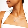 Thumbnail Image 2 of 1/10 CT. T.W. Diamond Motherly Love Turtles Pendant in Sterling Silver and 10K Rose Gold