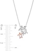 Thumbnail Image 3 of 1/10 CT. T.W. Diamond Motherly Love Turtles Pendant in Sterling Silver and 10K Rose Gold