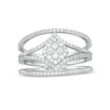 Thumbnail Image 1 of 5/8 CT. T.W. Composite Diamond Open Orbit Ring in 10K White Gold