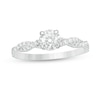 Thumbnail Image 1 of 1/2 CT. T.W. Diamond Twist Shank Engagement Ring in 14K White Gold