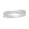 Thumbnail Image 1 of 1/2 CT. T.W. Certified Diamond Criss-Cross Band in 14K White Gold (I/SI2)