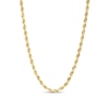 Thumbnail Image 1 of 3.15mm Evergreen Rope Chain Necklace in Hollow 10K Gold - 20"