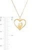 Thumbnail Image 3 of Made in Italy Motherly Love Heart Pendant in 14K Gold
