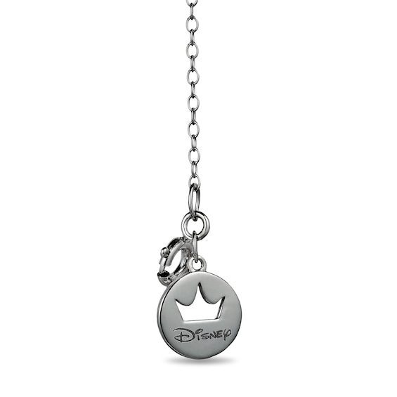 Enchanted Disney Villains Maleficent Black Quartz and 1/5 CT. T.w. Diamond Pendant in Sterling Silver and 10K Rose Gold