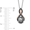 Thumbnail Image 3 of Enchanted Disney Villains Maleficent Black Quartz and 1/5 CT. T.W. Diamond Pendant in Sterling Silver and 10K Rose Gold