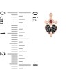 Thumbnail Image 2 of Enchanted Disney Villains Evil Queen Garnet and 1/8 CT. T.W. Black Diamond Stud Earrings in 10K Rose Gold