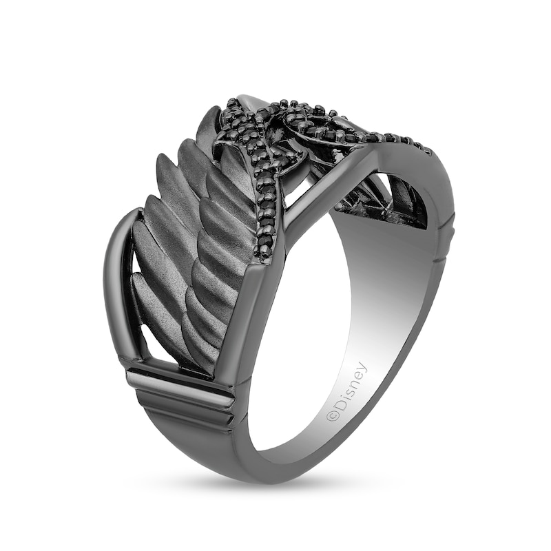 Main Image 2 of Enchanted Disney Villains Maleficent 1/6 CT. T.W. Diamond Thorns and Wing Ring in Sterling Silver with Black Rhodium