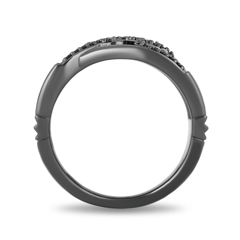 Main Image 3 of Enchanted Disney Villains Maleficent 1/6 CT. T.W. Diamond Thorns and Wing Ring in Sterling Silver with Black Rhodium