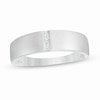 Thumbnail Image 1 of Men's 1/15 CT. T.W. Baguette Diamond Linear Two Stone Wedding Band in 10 White Gold