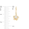 Thumbnail Image 2 of 1/10 CT. T.W. Composite Diamond Flower Drop Earrings in 10K Gold