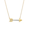 Thumbnail Image 1 of 1/20 CT. T.W. Diamond Sideways Arrow Necklace in 10K Gold