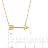 Thumbnail Image 3 of 1/20 CT. T.W. Diamond Sideways Arrow Necklace in 10K Gold