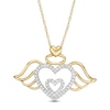 Thumbnail Image 1 of 1/10 CT. T.W. Diamond Angel Heart Pendant in 10K Gold
